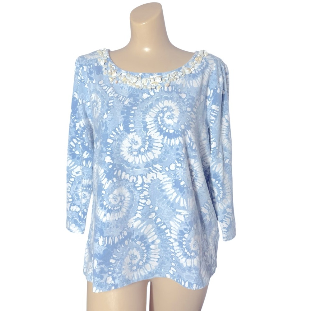 Ruby Rd Large Tunic with Faux Stones at collar
